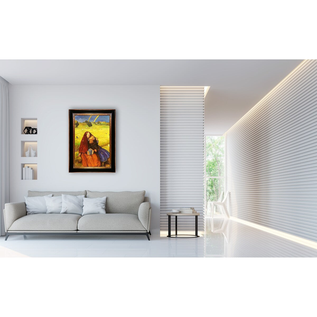 La Pastiche Blind Girl with Opulent Frame, 29" x 33"