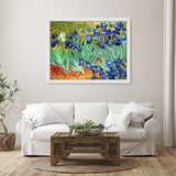 La Pastiche Irises with Gallery White, 40" x 52"