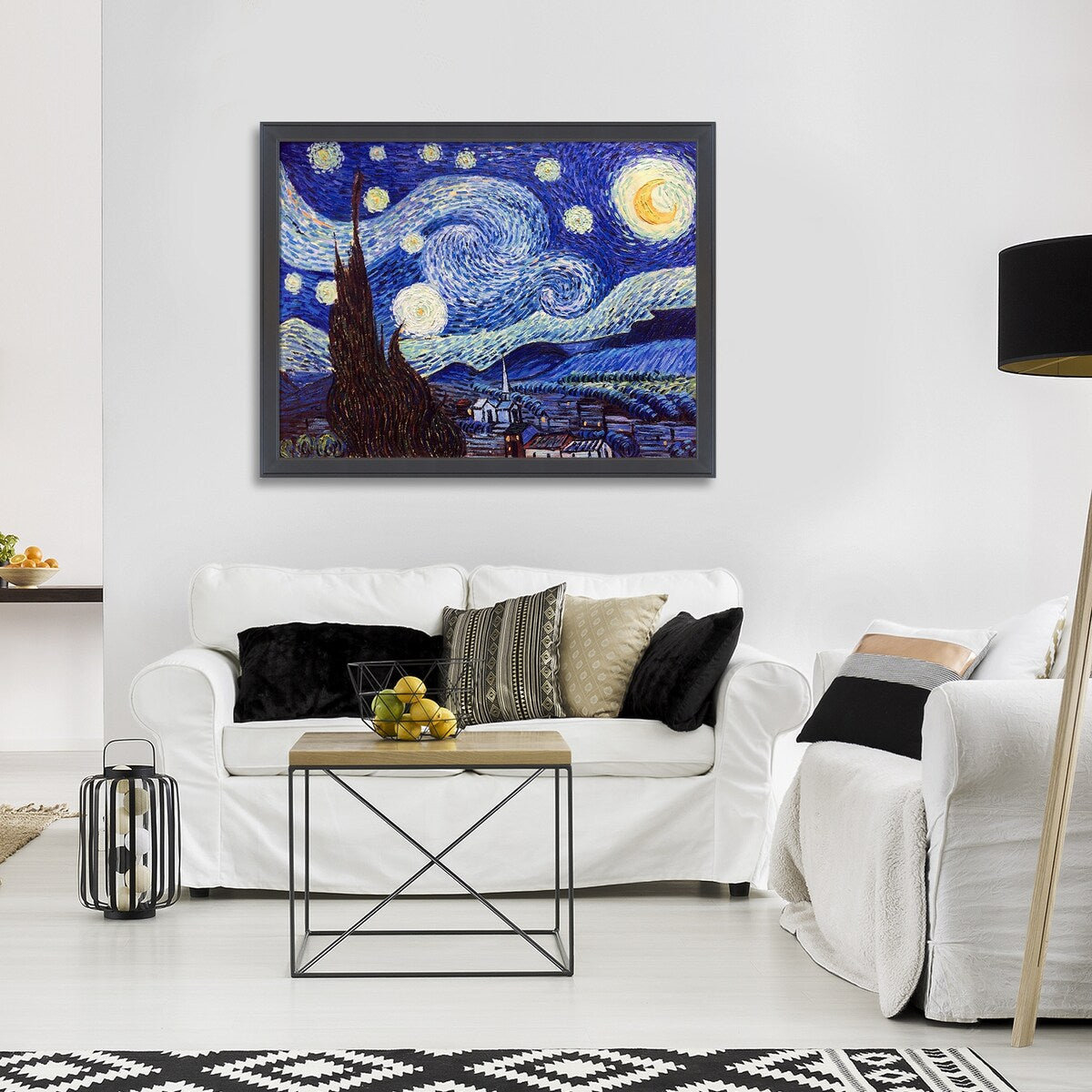 La Pastiche Starry Night with Gallery Black, 40" x 52"