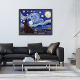 La Pastiche Starry Night with Gallery Black, 40" x 52"