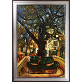 La Pastiche The Tree of Vence with Magnesium Silver Frame, 29.25" x 41.25"