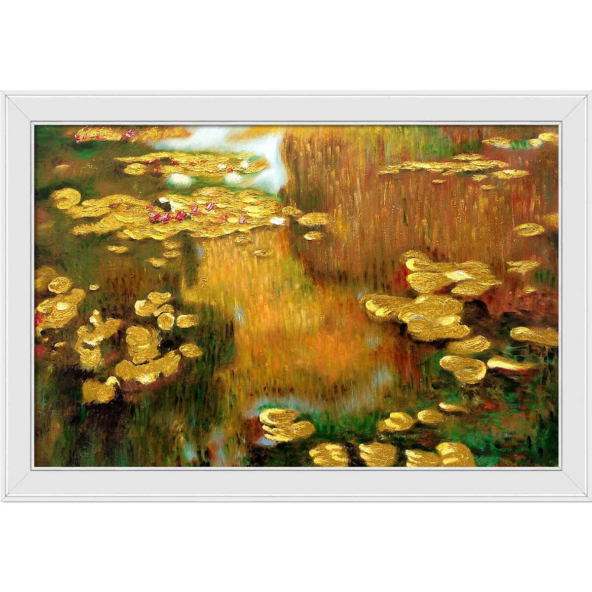 La Pastiche Water Lilies (Luxury Line) with Gallery White, 28" x 40"