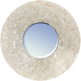 La Pastiche Bianca Moderno Mother of Pearl Framed Wall Mirror