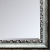 La Pastiche by overstockArt Distressed Ornate Silver Custom Stacked Framed Mirror, 31.5" x 43.5" - 31.5x43.5