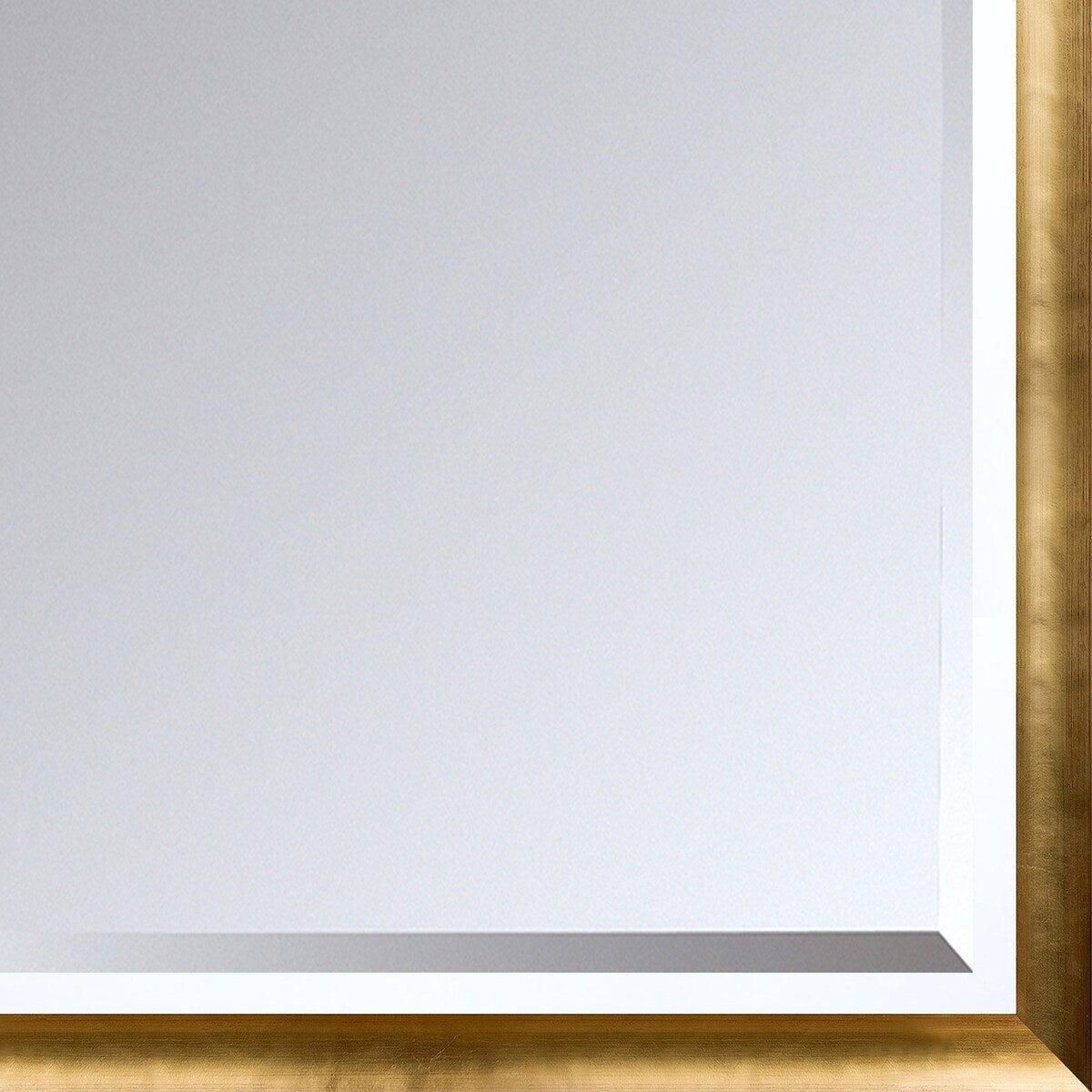 La Pastiche by overstockArt Gold Luminoso with Studio White Custom Stacked Framed Mirror, 28.5" x 40.5" - 28.5x40.5