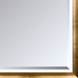 La Pastiche by overstockArt Gold Luminoso with Studio White Custom Stacked Framed Mirror, 28.5" x 40.5" - 28.5x40.5