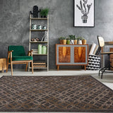 LaDole Rugs Beautiful Super Soft Modern Area Rug in Grey Dark Grey