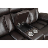 LaGrange Full Top Grain Leather Power Motion Loveseat