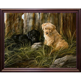 Lab Pup Pair-TRESWA129666 Framed Print 27.5"x36" by Trevor V. Swanson