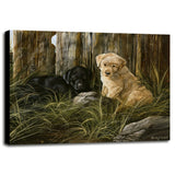 Lab Pup Pair-TRESWA129666 Framed Print 27.5"x36" by Trevor V. Swanson