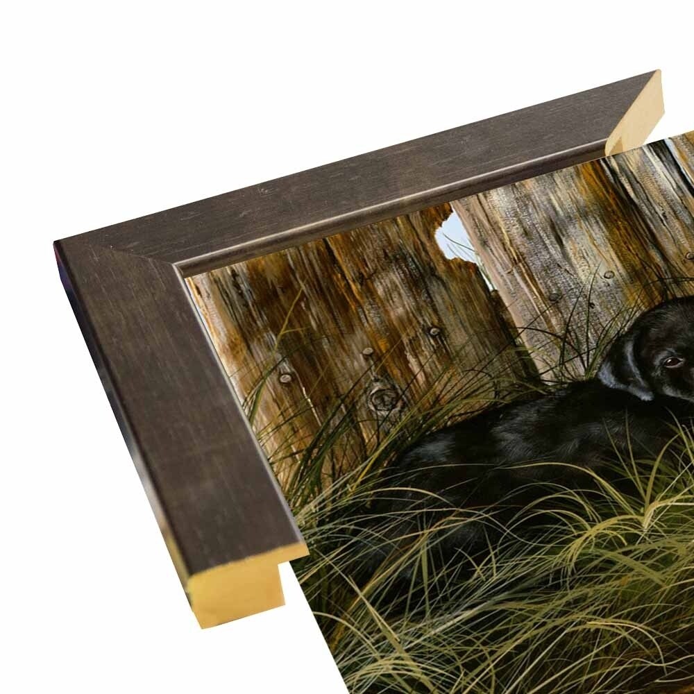 Lab Pup Pair-TRESWA129666 Framed Print 27.5"x36" by Trevor V. Swanson