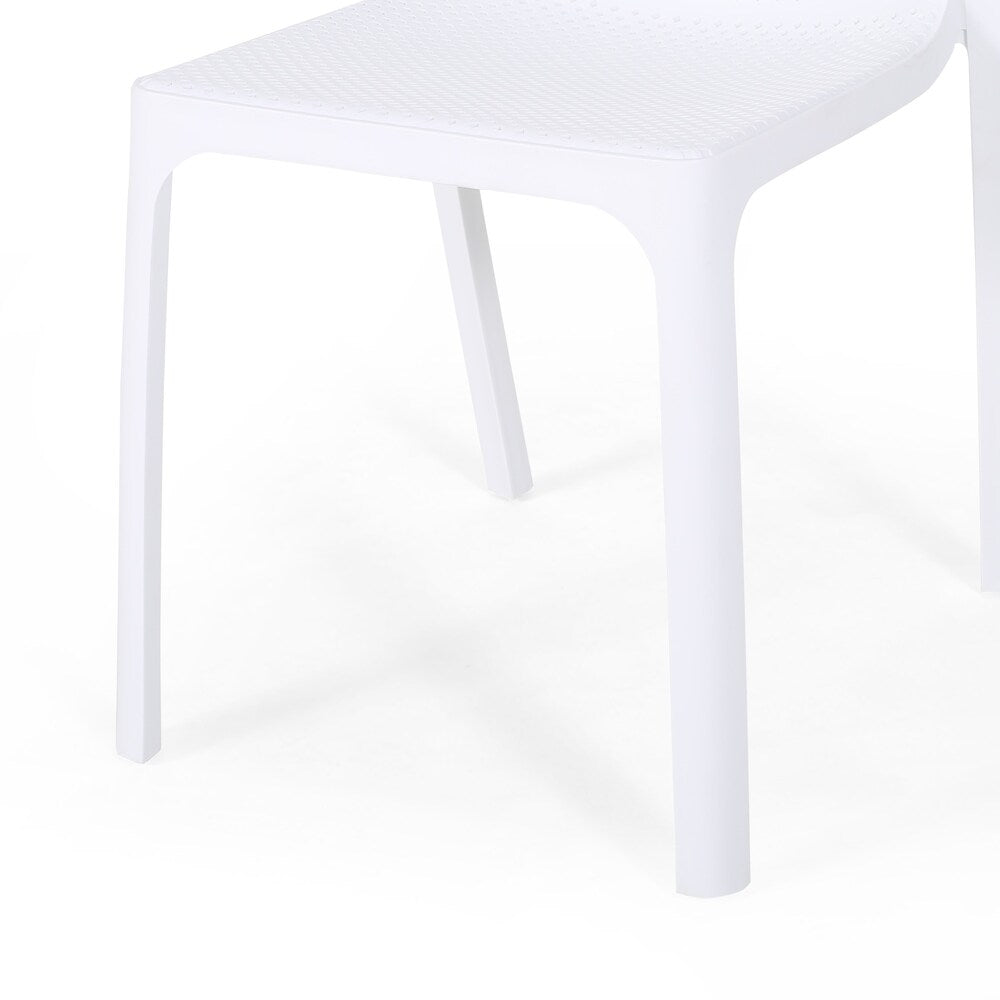 Labaron Outdoor Plastic Chairs (Set of 2) by Christopher Knight Home