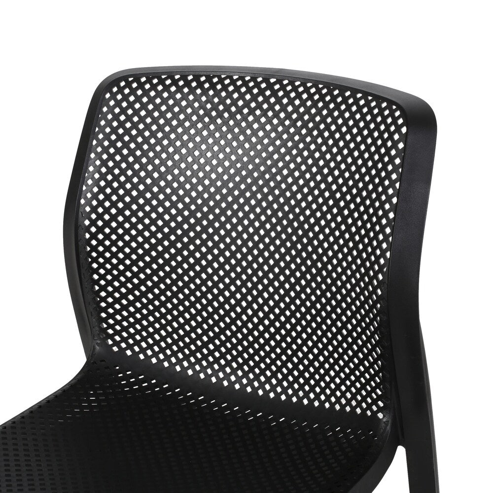 Labaron Outdoor Plastic Chairs (Set of 2) by Christopher Knight Home