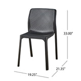 Labaron Outdoor Plastic Chairs (Set of 2) by Christopher Knight Home