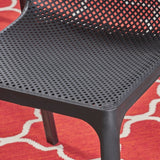 Labaron Outdoor Plastic Chairs (Set of 2) by Christopher Knight Home
