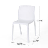 Labaron Outdoor Plastic Chairs (Set of 2) by Christopher Knight Home