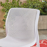 Labaron Outdoor Plastic Chairs (Set of 2) by Christopher Knight Home