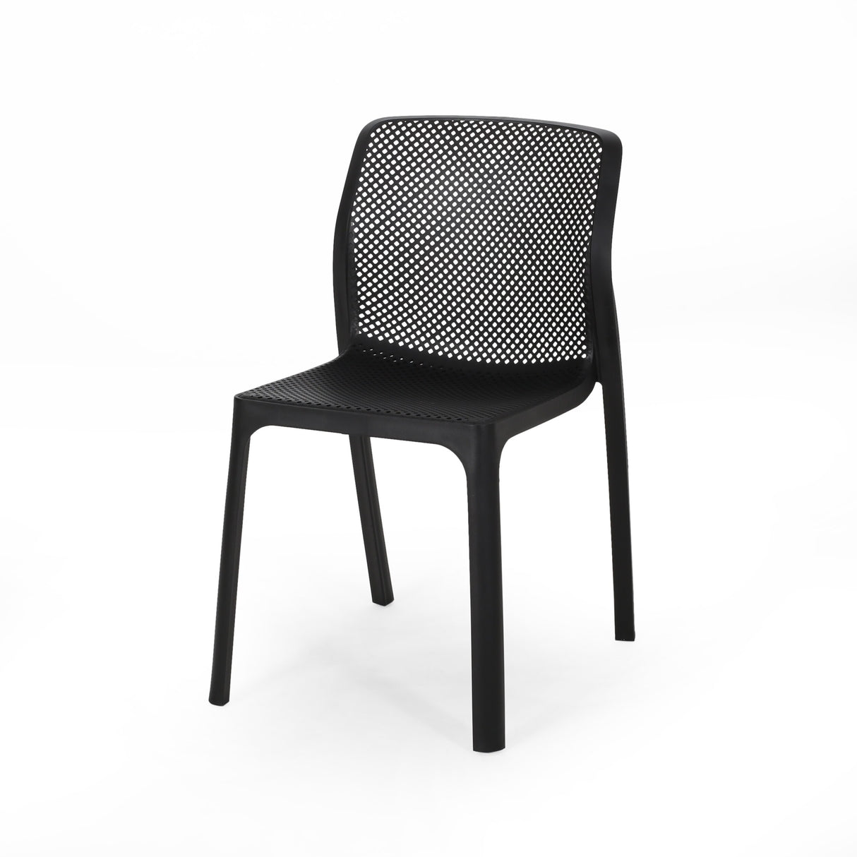 Labaron Outdoor Plastic Chairs (Set of 4) by Christopher Knight Home