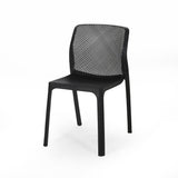 Labaron Outdoor Plastic Chairs (Set of 4) by Christopher Knight Home