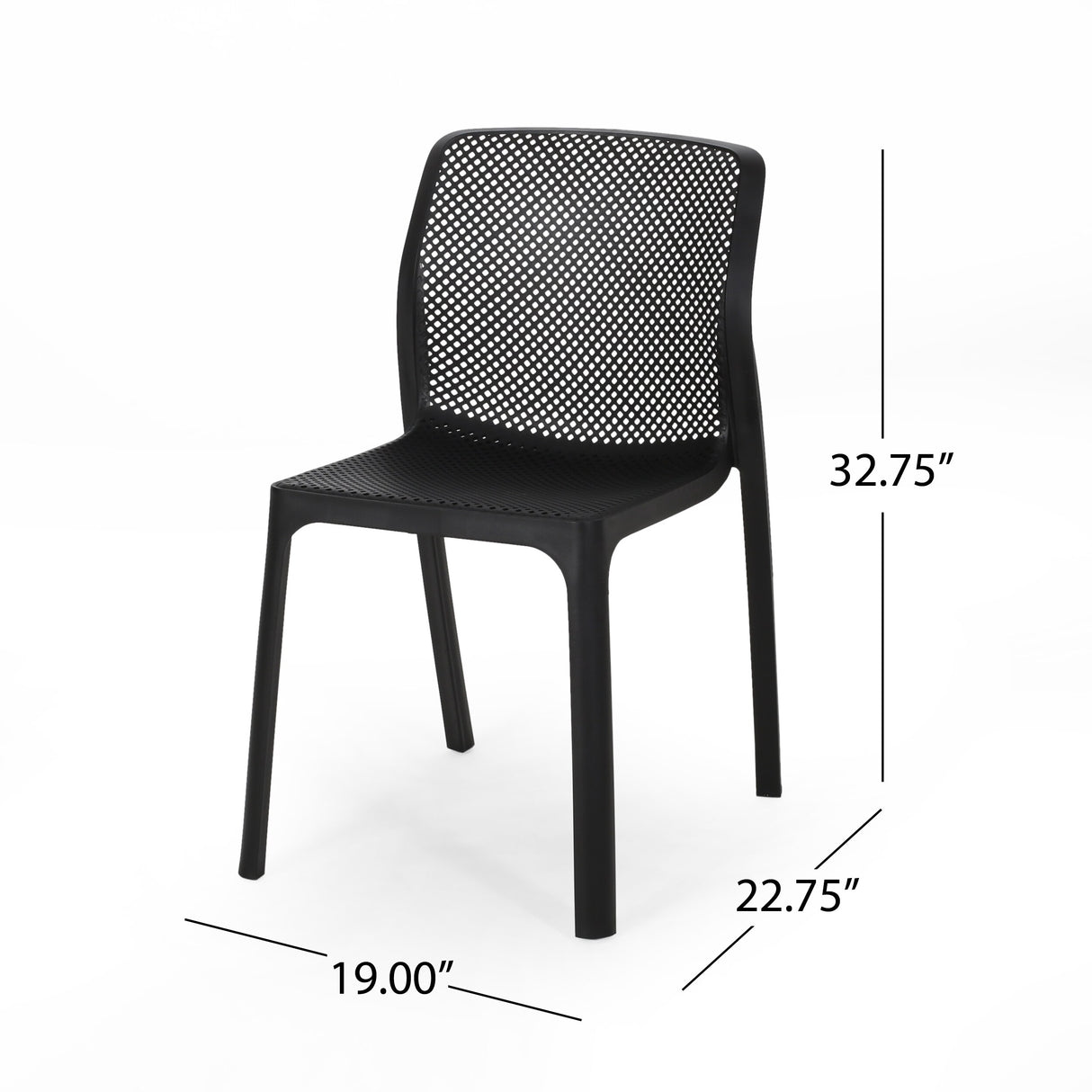 Labaron Outdoor Plastic Chairs (Set of 4) by Christopher Knight Home