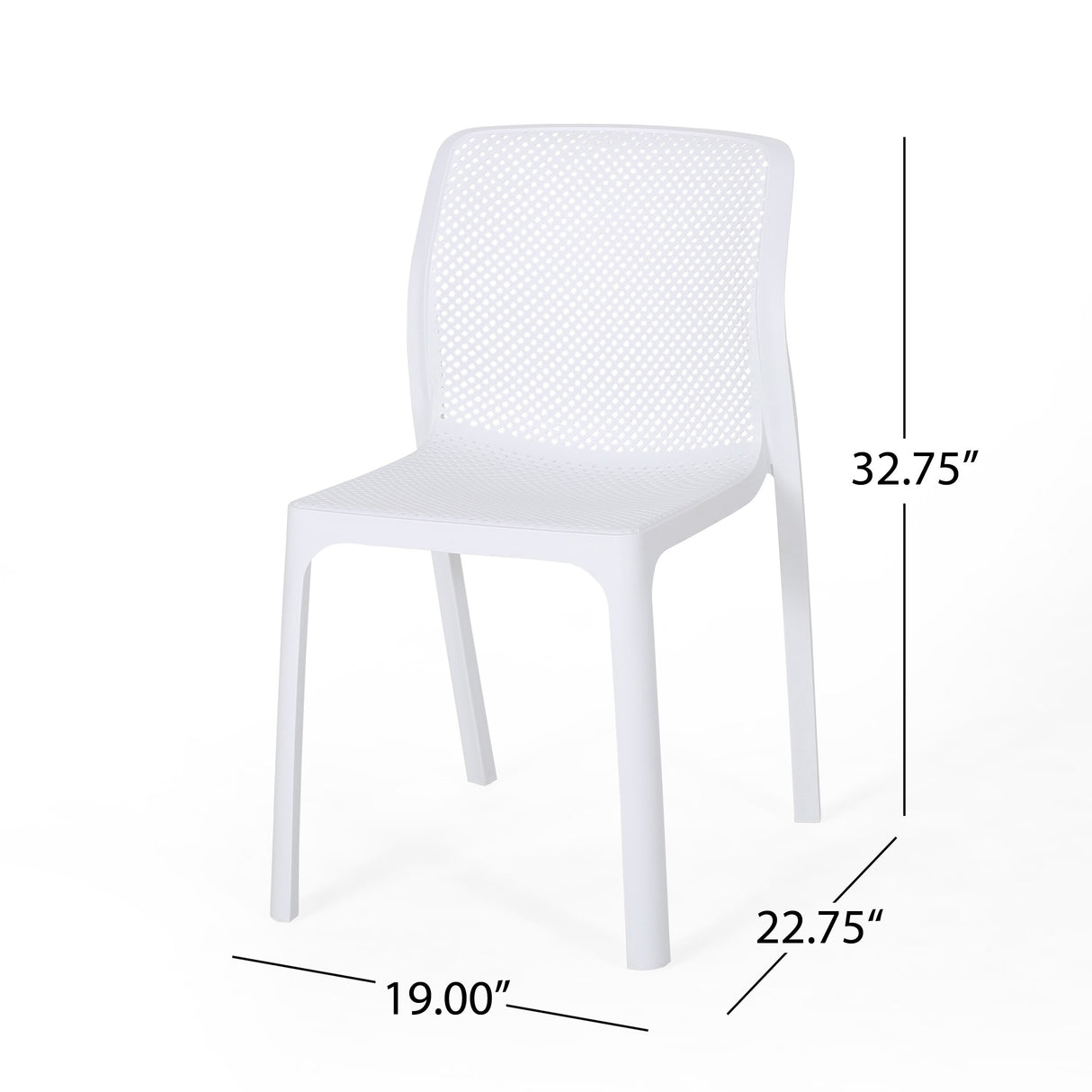 Labaron Outdoor Plastic Chairs (Set of 4) by Christopher Knight Home
