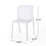 Labaron Outdoor Plastic Chairs (Set of 4) by Christopher Knight Home