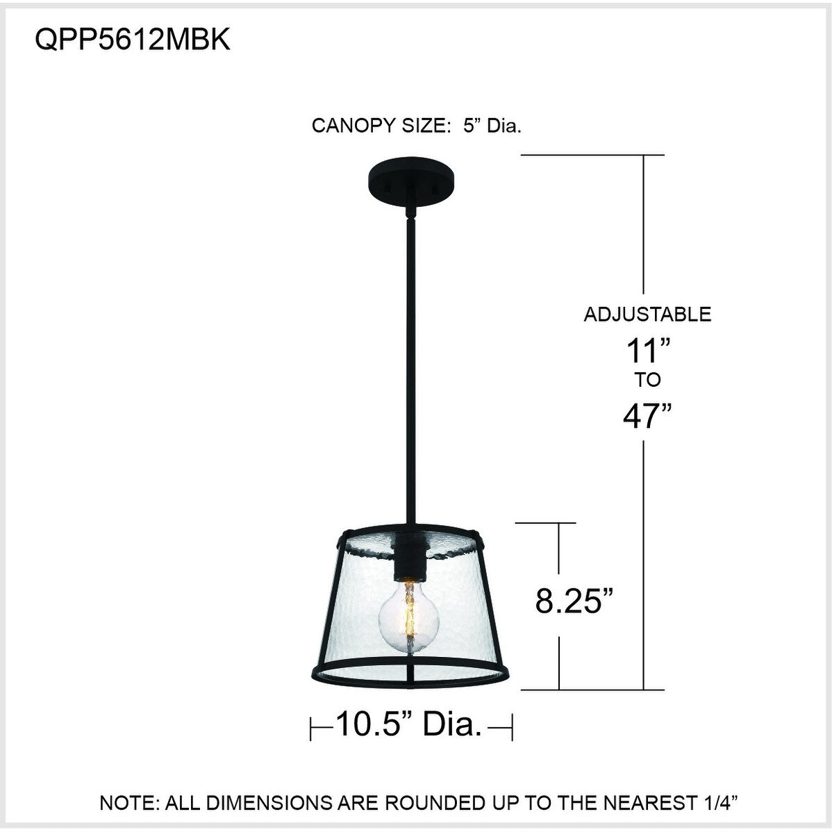 Labrant 1-Light Matte Black Mini Pendant - Matte Black