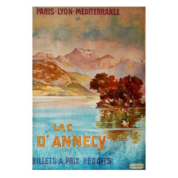 Lac D'Annecy III-VINAPP119674 Print 20"x14" by Vintage Apple Collection