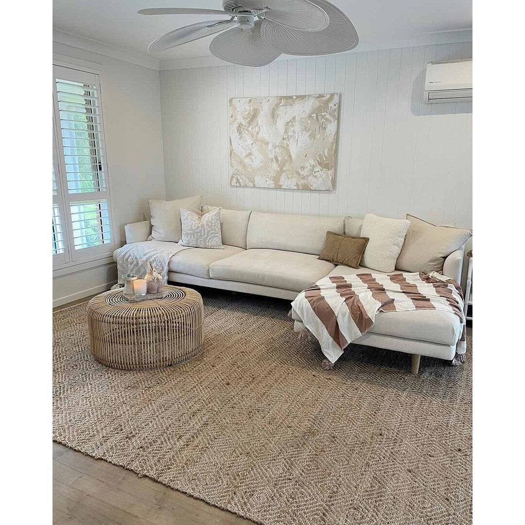 Lada Natural Diamond Jute Rug