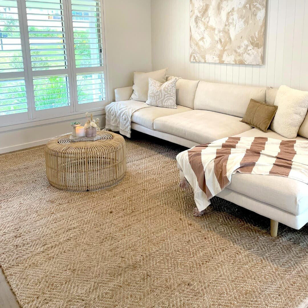 Lada Natural Diamond Jute Rug