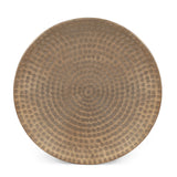 Ladd Handcrafted Boho Aluminum Drum Side Table by Christopher Knight Home - 15.00" L x 15.00" W x 17.50" H