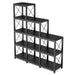 Ladder Corner Bookcase, 12 Shelves Display Shelf, Wooden 5-Tier Bookshelf