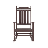 Polytrends Laguna Hdpe All Weather Outdoor Patio Rocking Chair With Side Table (2-Piece Set)