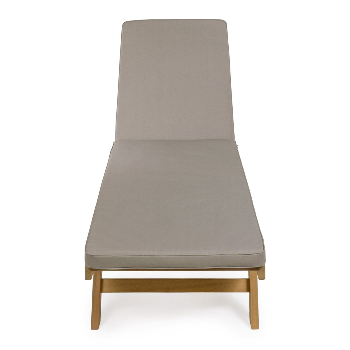 Lagunan 77.56"x23.62" Modern Classic Adjustable Acacia Wood Chaise Outdoor Lounge Chair with Cushion & Wheels, by JONATHAN Y