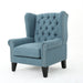Laird Winged Tufted Studded Fabric Club Chair by Christopher Knight Home