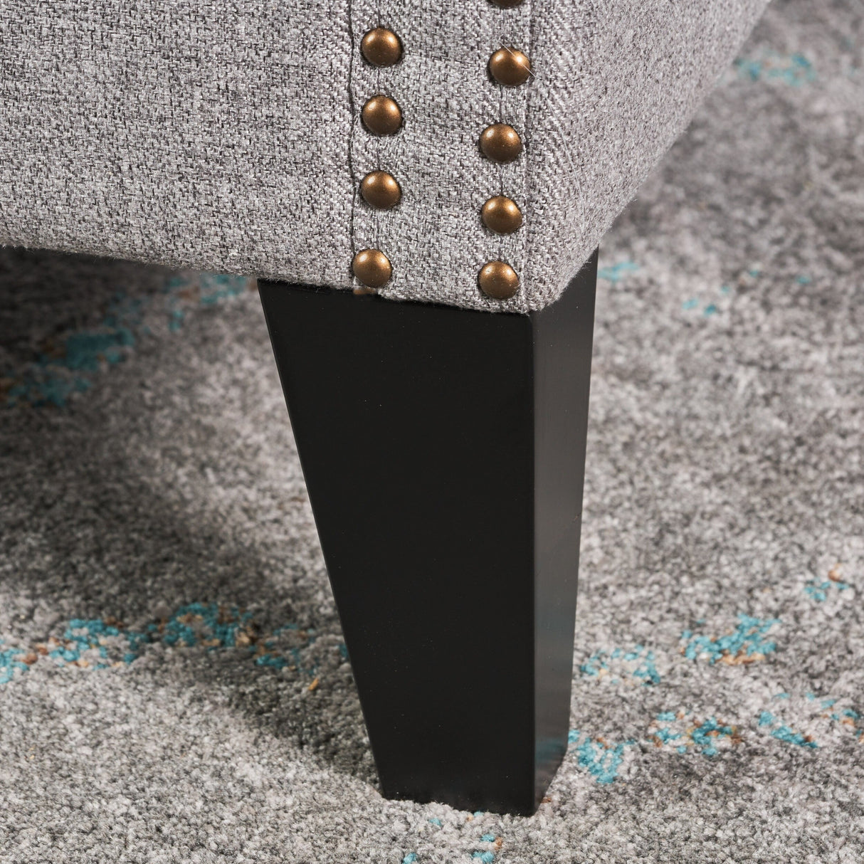 Laird Winged Tufted Studded Fabric Club Chair by Christopher Knight Home