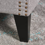 Laird Winged Tufted Studded Fabric Club Chair by Christopher Knight Home