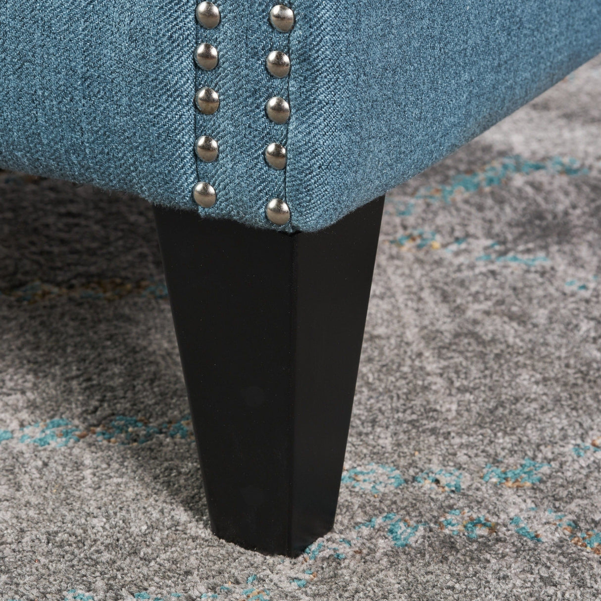 Laird Winged Tufted Studded Fabric Club Chair by Christopher Knight Home