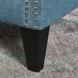 Laird Winged Tufted Studded Fabric Club Chair by Christopher Knight Home