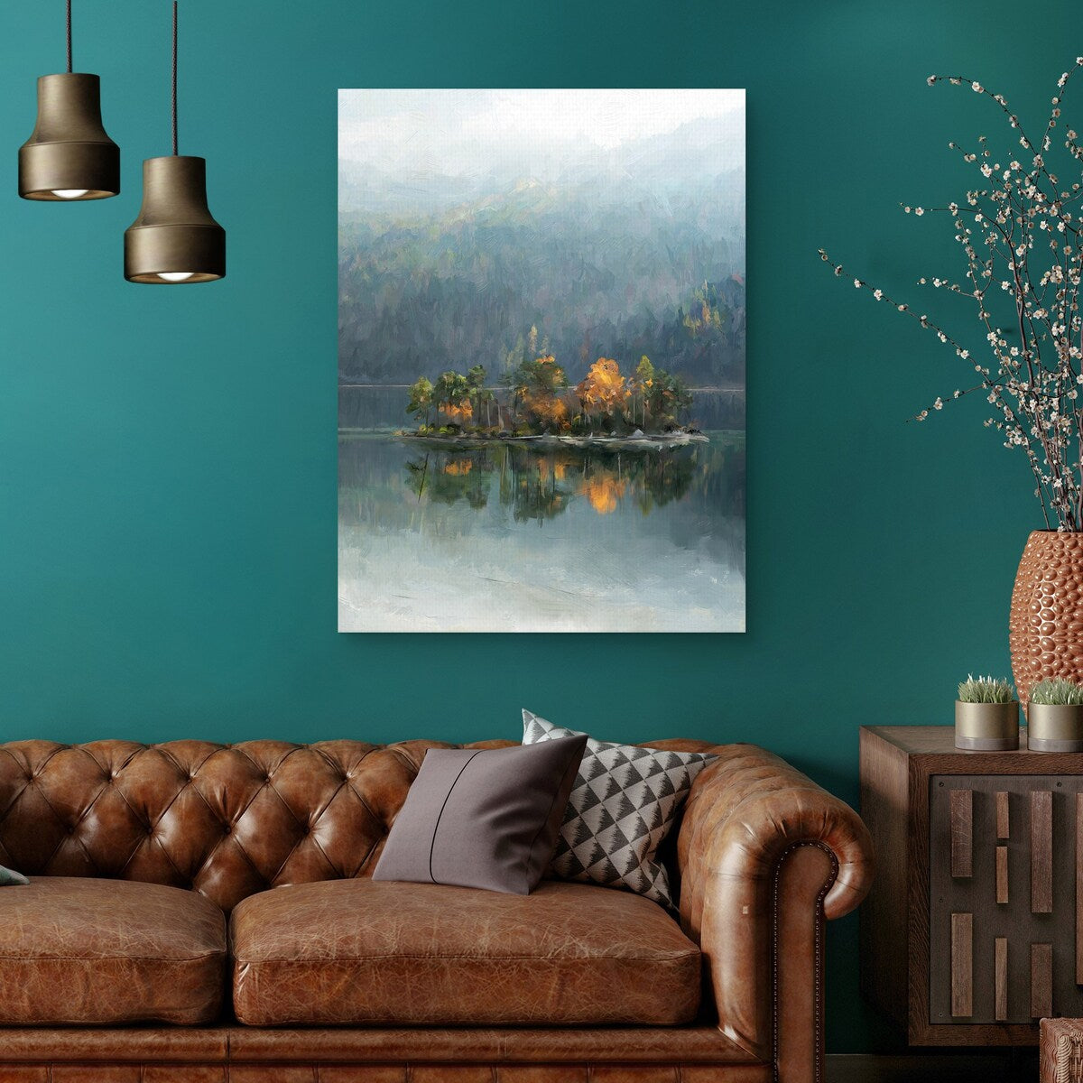 Lake Escape by Studio Arts Canvas Art Print