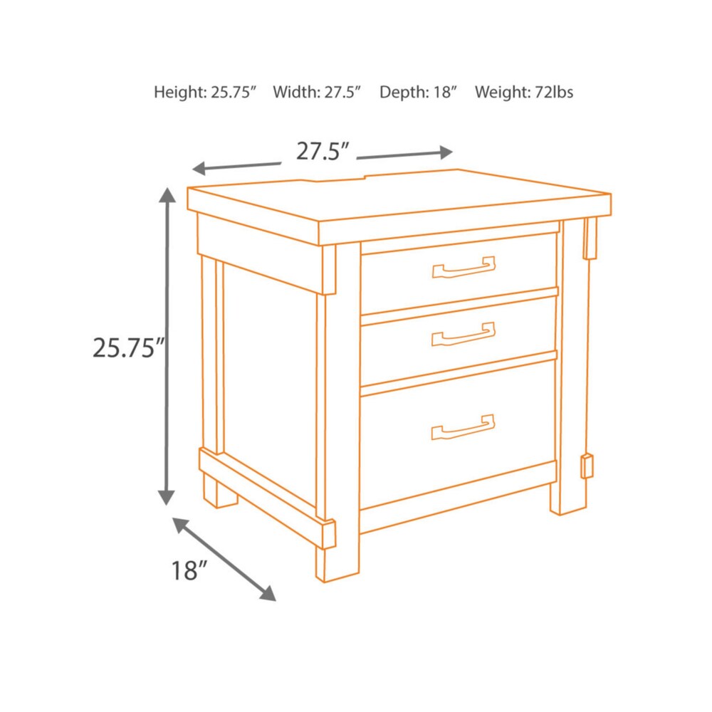 Lakeleigh Dresser and Mirror - Brown - Width: 66.25"Depth: 19.00"Height: 77.25"