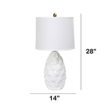 Lalia Home 28" Tall Coastal Seashell Table Lamp with White Shade - 28