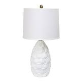 Lalia Home 28" Tall Coastal Seashell Table Lamp with White Shade - 28