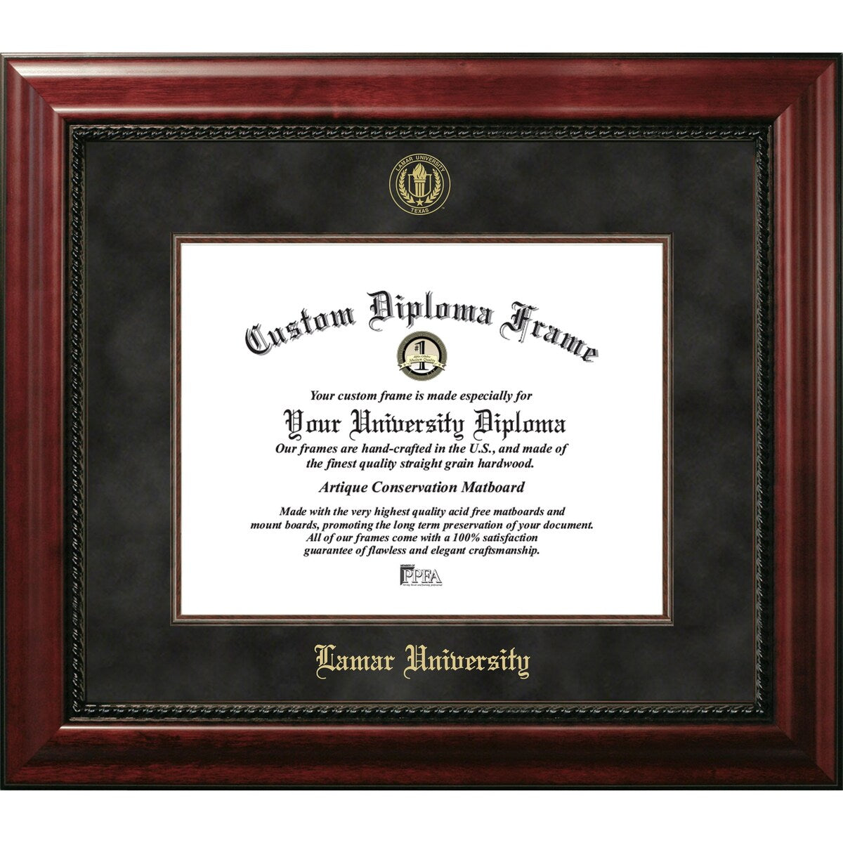 Lamar University 14w x 11h Executive Diploma Frame