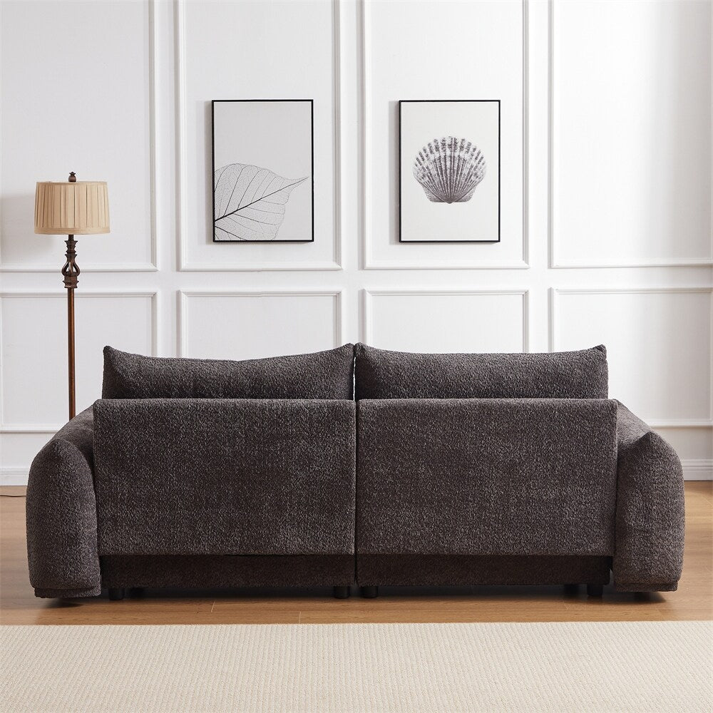 Lamb's Wool 2-Seater Cushion Sofa 90'' Comfortable Sofa,w/2 Cushions