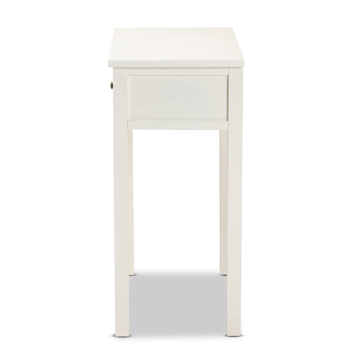 Lambert Classic and Traditional White Console Table with 2 Drawers
