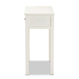 Lambert Classic and Traditional White Console Table with 2 Drawers