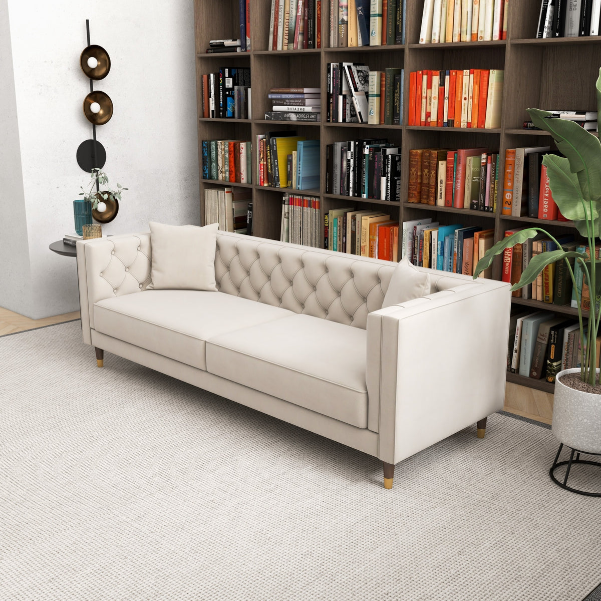 Lamont Luxury Modern Tufted Velvet Living Room Couch