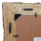 Lamont River of Goods Rectangular Brown and Tan Wood and Glass Wall Mirror - 39" x 1.25" x 28"