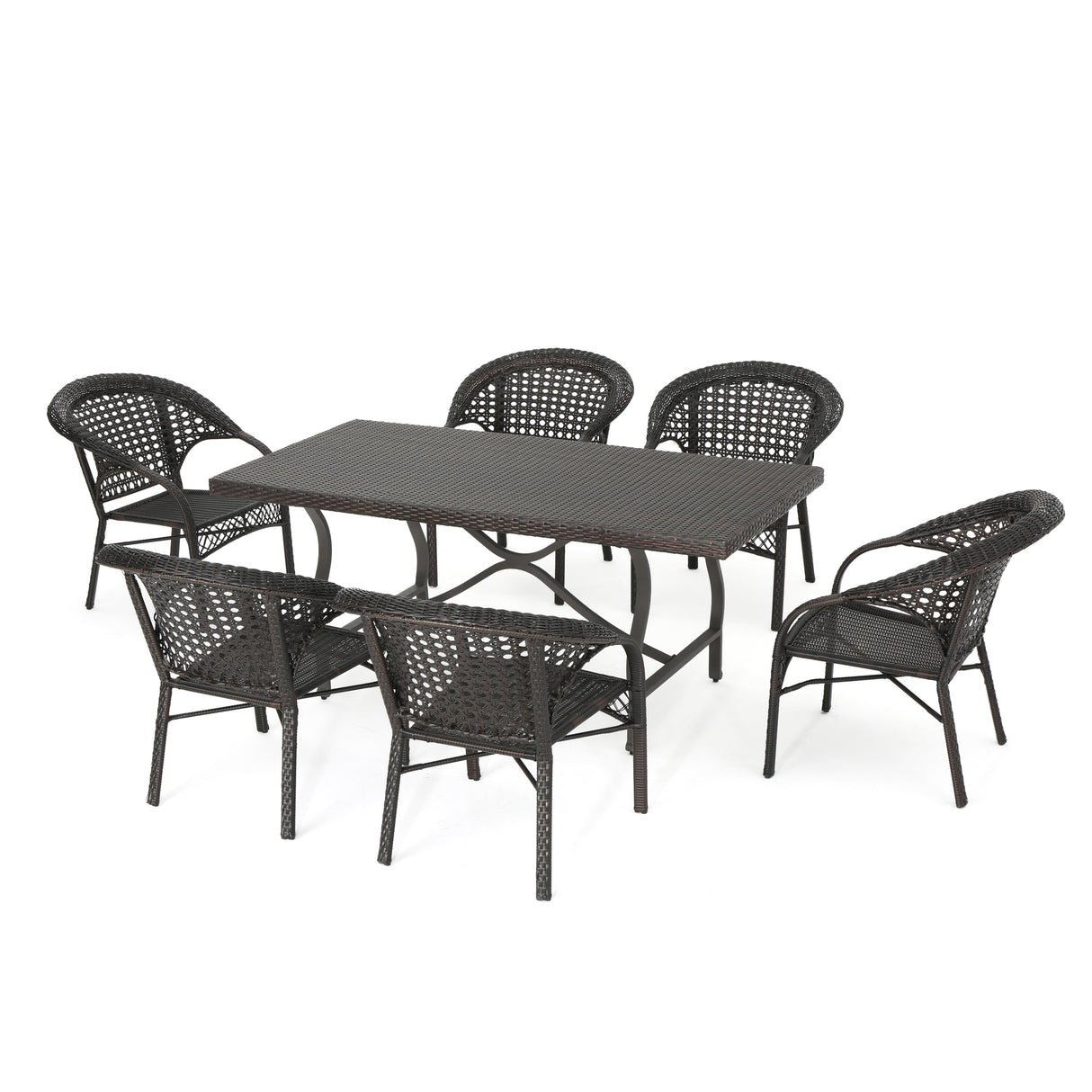 Lanaster Outdoor 7-piece Rectangle Dining Set by Christopher Knight Home